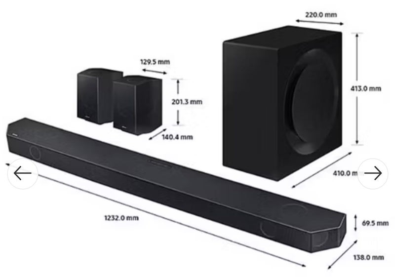 Flagship Samsung Q990C 11.1.4 Ch Dolby Atmos Soundbar System62946201476481111