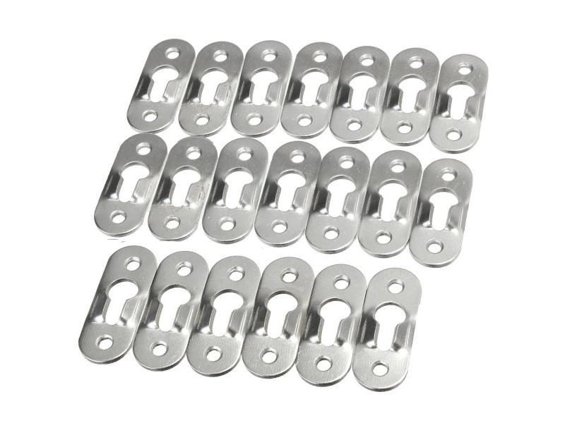 10/20Pcs 44mm X 16mm Picture Hanger Metal Keyhole Hanger Fasteners For Picture Carousel 1