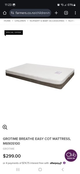 Grotime breathe easy mattress Carousel 1