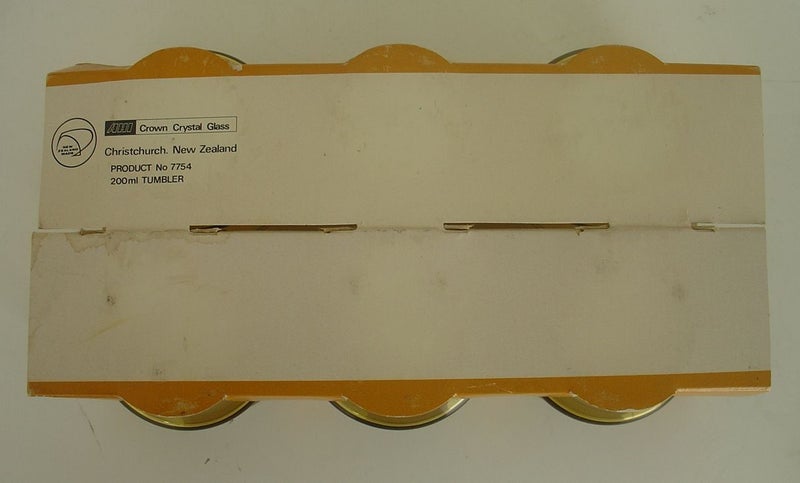 Vintage NZ AHI Crown Crystal Glass Florida + Jug Carousel 2