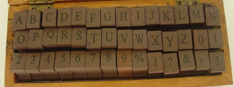 Vintage Rubber Stamp Set in Wooden case Carousel 2