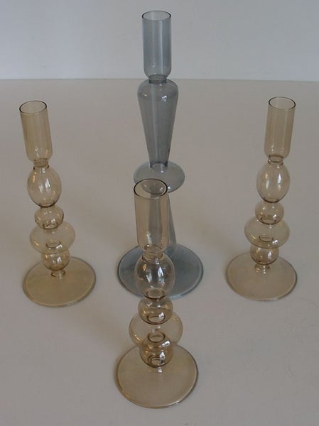 Mid century Design Decorative Glassware 4 Pieces Carousel 1