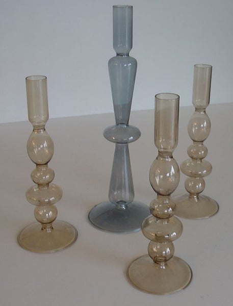 Mid century Design Decorative Glassware 4 Pieces Carousel 5