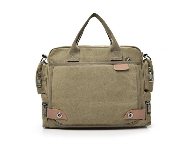 Multi-function Canvas Men's Business Casual Crossbody Messenger Bag Carousel 1