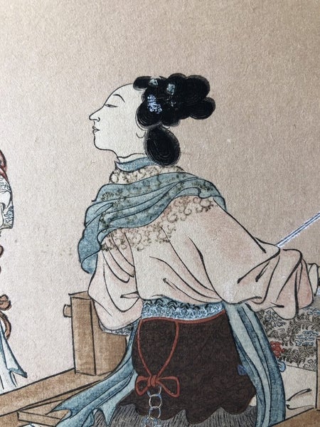Antique Japanese Woodblock Print – “Beauty in Old China” by Hasegawa Settei Carousel 7