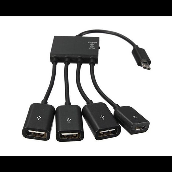 4 In 1 Micro USB Hub OTG Cable Extension Adapter for Android Samsung Tablet Carousel 1