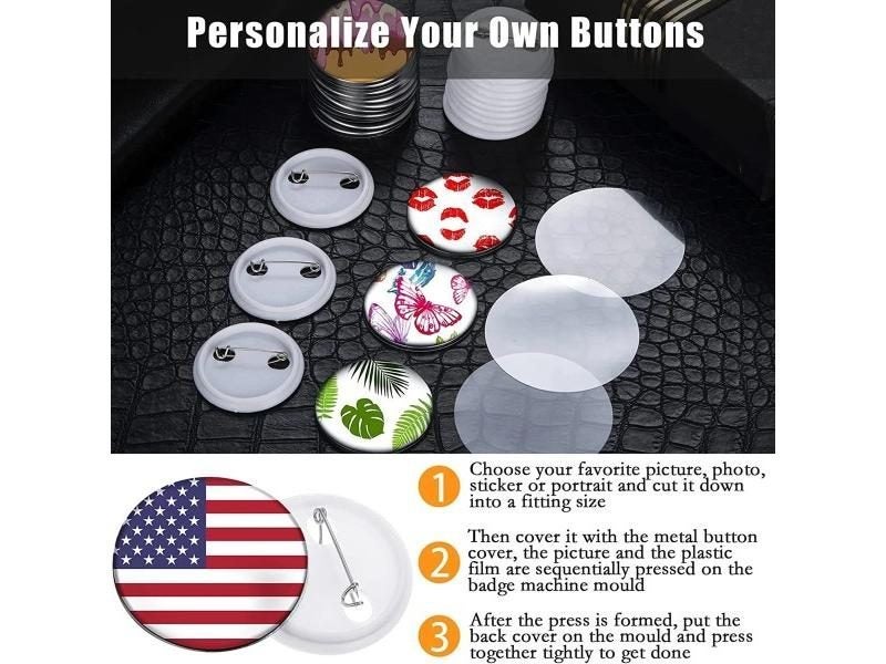 100/200Pcs Blank Badge Pin Button Maker Badge Button Parts Material Button Carousel 1
