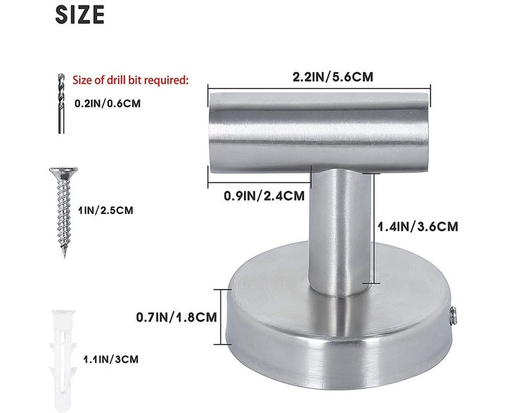 4 Pack Towel Hooks Bathroom Coat Hook Robe Hook Stainless Steel Heavy Duty Do Carousel 1