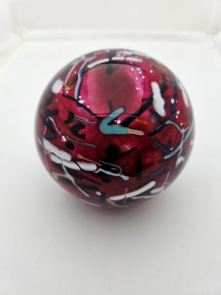 VINTAGE ADAM AARONSON ENGLISH GLASS PAPERWEIGHT '9262947153332099111