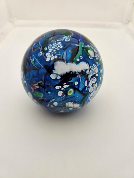 VINTAGE ADAM AARONSON GLASS PAPERWEIGHT '92629490546901781114
