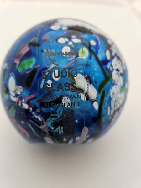 VINTAGE ADAM AARONSON GLASS PAPERWEIGHT '9262949054690178113