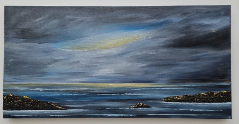 'Midnight Waters' - Large Abstract Seascape Painting63616842815875111