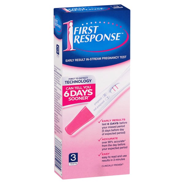 First Response Instream Pregnancy Test 3 Pack Carousel 1