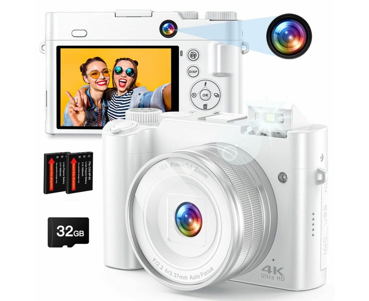 4K Digital Camera 64MP Vlogging Camera with Dual Cameras 16X Digital Zoom 4K Carousel 1