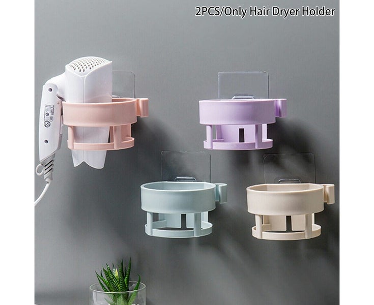 4pcs Hair Dryer Holder PP Wall Mounted Barbershop Hairdryer Shelf Self Adhesi Carousel 8