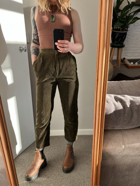 Olive/mushroom corduroy pants62949055267969111