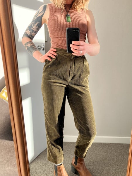 Olive/mushroom corduroy pants62949055267969112