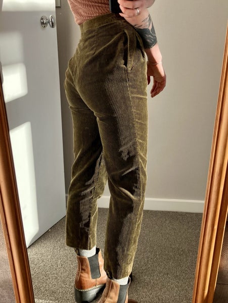 Olive/mushroom corduroy pants62949055267969113
