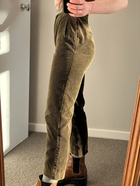 Olive/mushroom corduroy pants62949055267969114