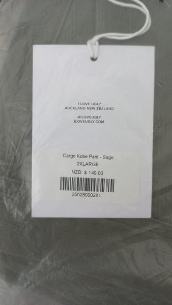 I Love Ugly Cargo Kobe Pant - Sage (2XL) – Brand New62948105782275112