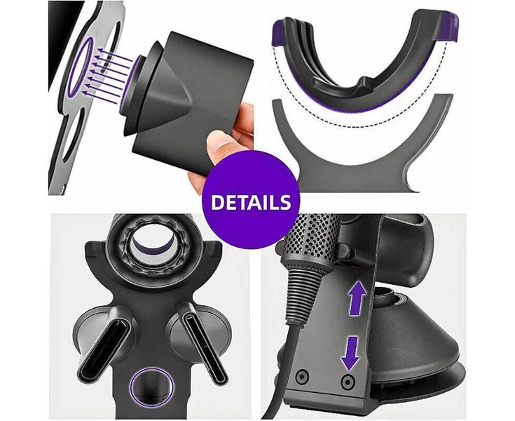 Steel Hair Dryer Holder Stand For Dyson Supersonic 5 Hair Dryer Attachments Carousel 7