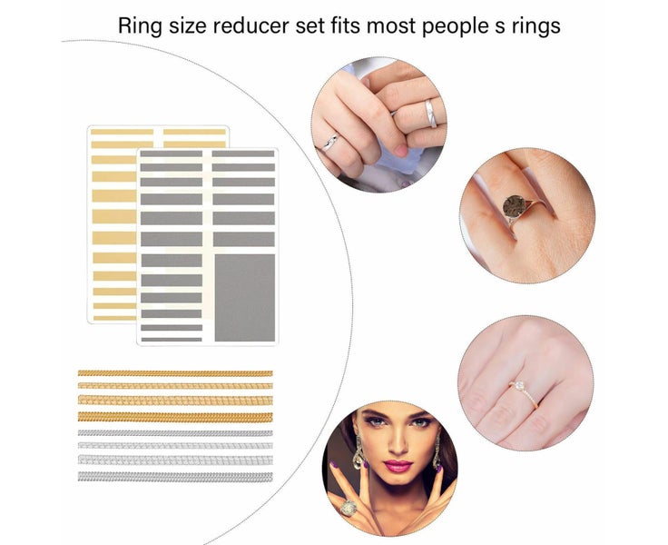 47pcs Ring Sizer Ring Size Adjuster Invisible Ring Spacers Spiral Wide Band F Carousel 8