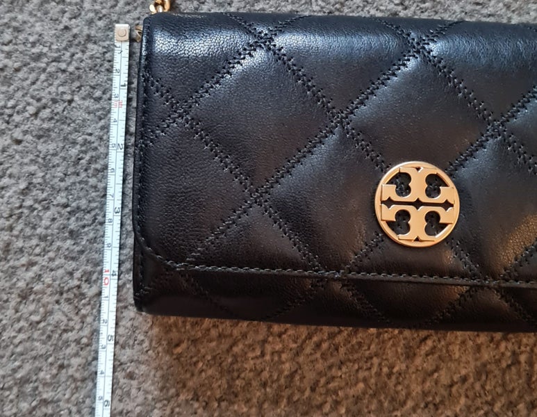 Tory Burch Black Leather Wallet on chain /Crossbody Bag62949055378305113
