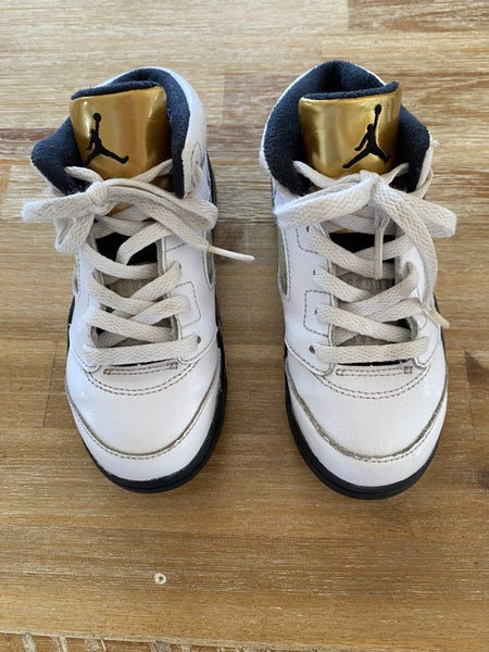 Air Jordan 5 Retro Olympic Gold White/Black GUC 10c62951905324674111