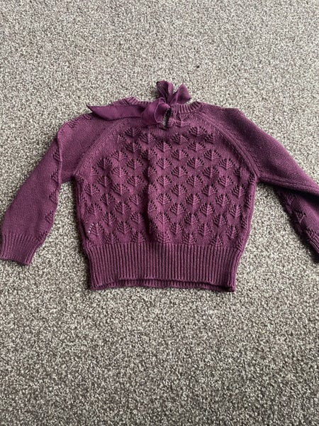 Gorgeous Jamie Kay maroon cotton knit jumper sz Carousel 2