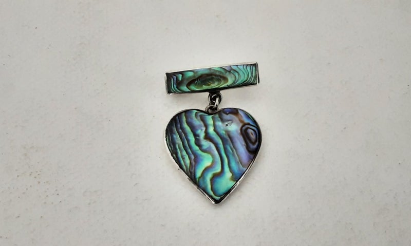 Vintage Sterling Silver and Paua Brooch Carousel 1