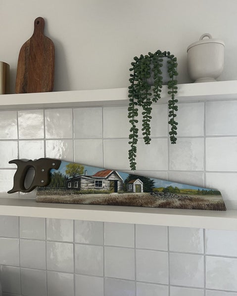 Incredible Hand Painted Vintage Saw ONE OF A KIND62958560638083110