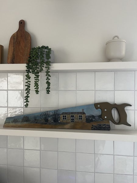 Incredible Hand Painted Vintage Saw ONE OF A KIND62958560638083111