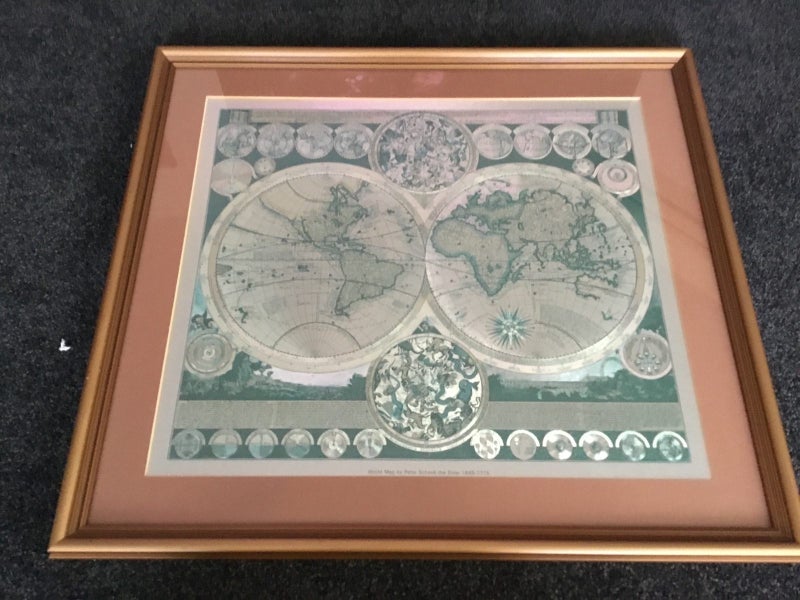 World map by Peter Schenk 1643-1715 Carousel 1