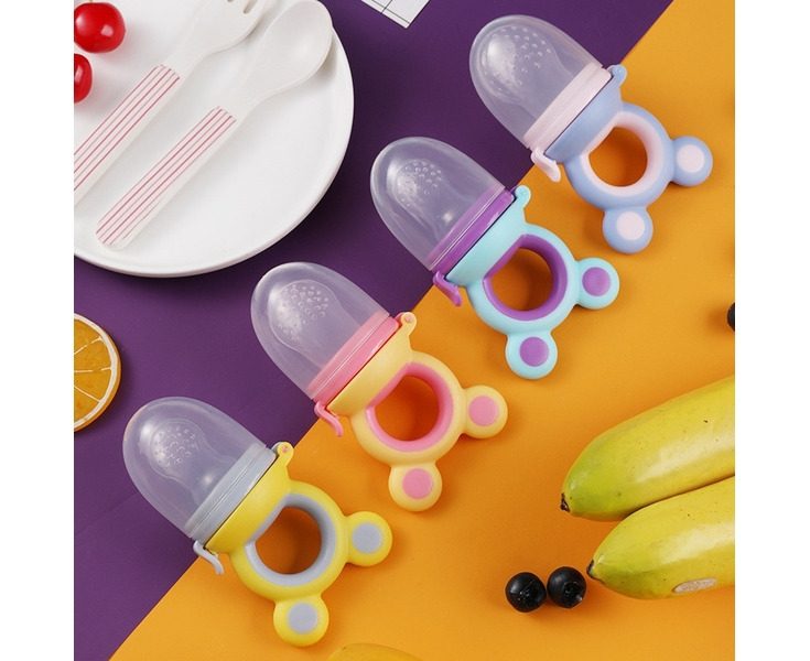 4pcs Baby Fruit Food Feeder Pacifier Fresh Food Feeder Infant Fruit Teething Carousel 1