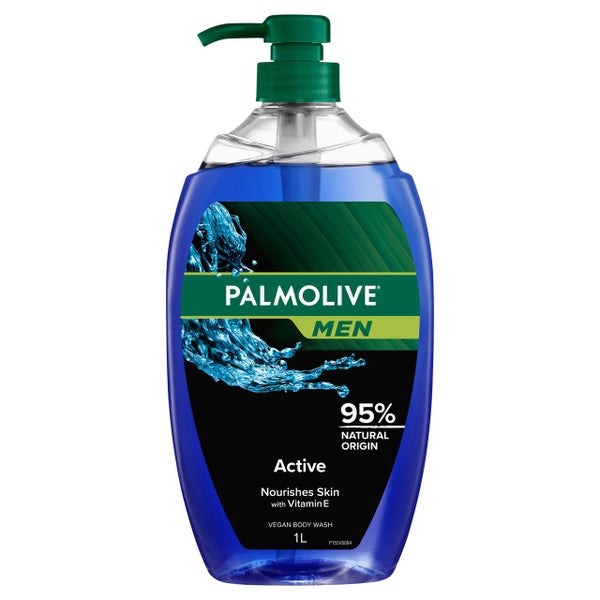 Palmolive Men Body Wash 1L, Active With Sea Minerals, No Parabens or Phthalates Carousel 1