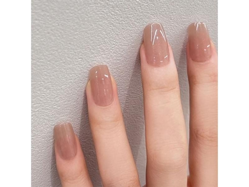 24pcs French White Side False Nails Wearable Rhinestone Desgin Fake Nails Short Carousel 1