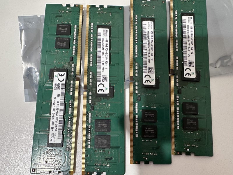$1 Res 16GB (4GB x4) DDR4 RAM PC4-2133P-RD0-10 ECC RAM62967361165187111