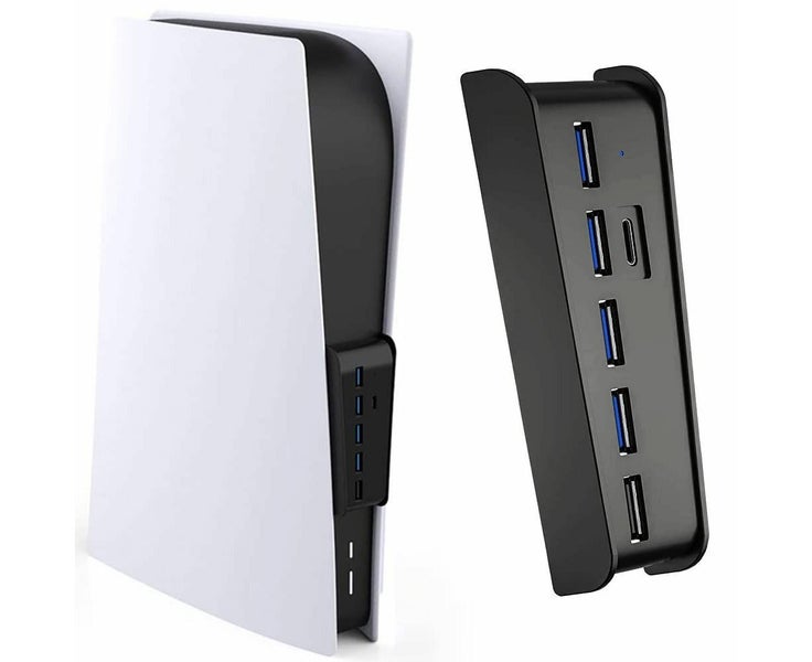 5 Port USB Hub for PS5,High-Speed Expansion Hub Charger Splitter Adapter with Carousel 1