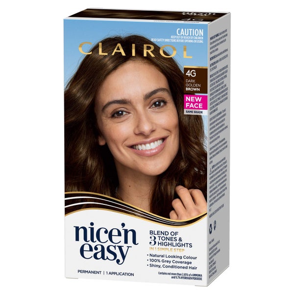 Clairol Nice 'N Easy 4G Natural Dark Golden Brown Permanent Hair Colour Carousel 8