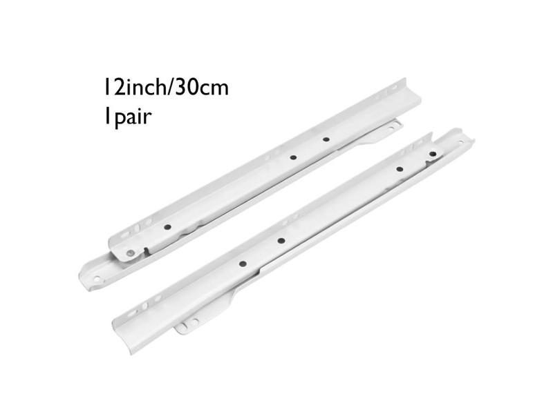 1Pair Mute Two Section Drawer Track Slides For Cabinet Rails Computer Table Carousel 1