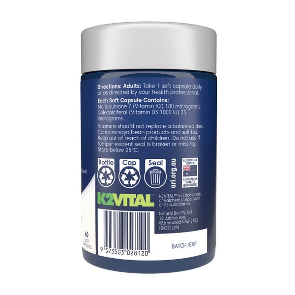 Bioglan Vitamin K2 + D3 60 Capsules Carousel 2