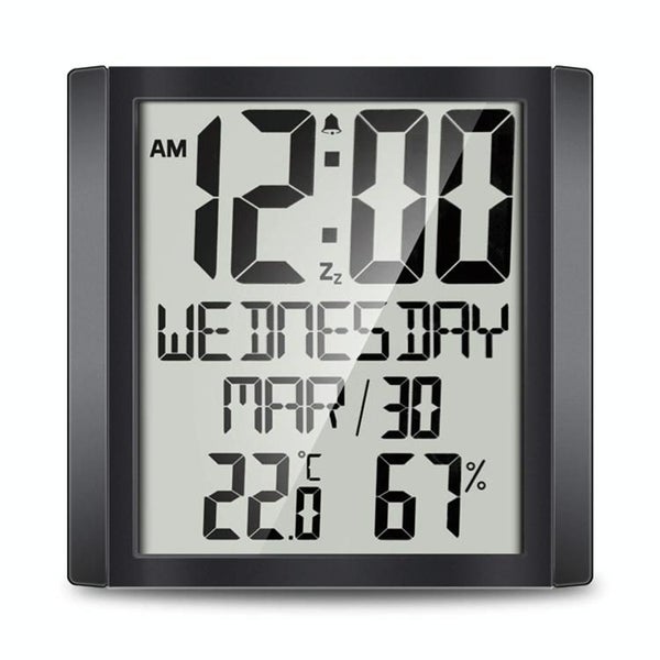 Large Screen Clock Thermometer Hygrometer Multifunction Household Carousel 2