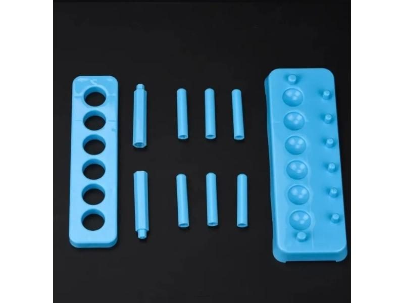 New Lab Plastic Test Tube Rack 6 Holes Holder Burette Stand Supply Equipment Carousel 1