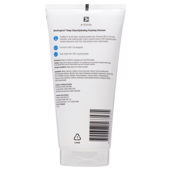 Neutrogena Deep Clean Hydrating Foaming Cleanser 150g Carousel 2