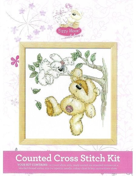 Fizzy Moon - Teddy & Bunny - Cross Stitch Kit Carousel 1