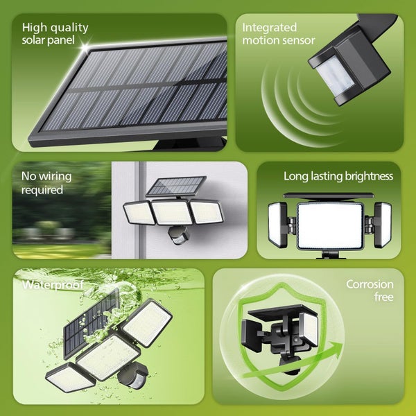 2 Pack Philips Solar PIR Security Flood Lights Carousel 2