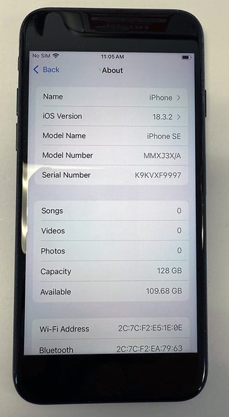 iPhone SE (3rd Gen) 128GB in Black63002640136065113