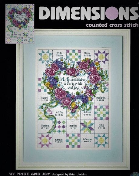 Grandchildren, My Pride and Joy - Cross Stitch Kit Carousel 1