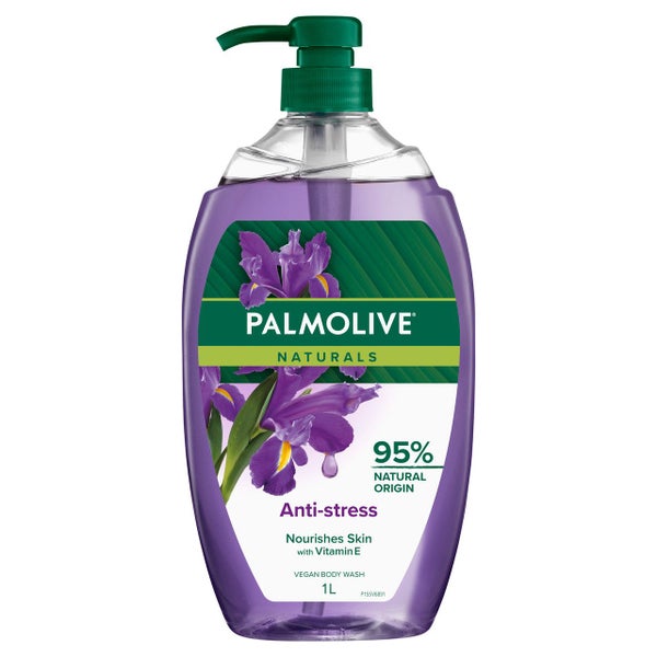 Palmolive Naturals Body Wash, 1L, Anti-Stress with Ylang Ylang & Iris, No Par... Carousel 1