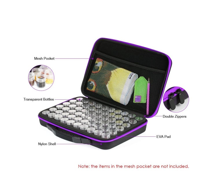 60-Bottles Diamond Painting Box - Black and Purple Carousel 2